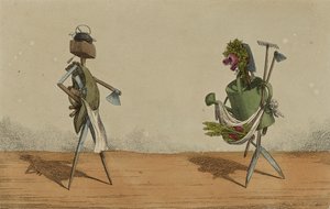 Animoitu työväline, levy 2, omistettu Ison-Britannian puusepäille ja puutarhureille, n. 1811 (käsinvärinen etsaus) tekijältä Charles Williams