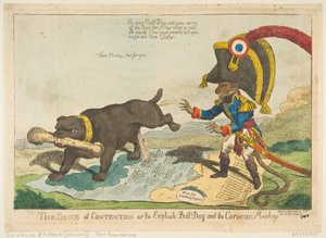 Kiistaluu eli Englanti Bull Dog ja Corsican Monkey, 14. kesäkuuta 1803.