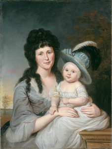 Rouva John Nicholson Hannah Duncan ja John Nicholson, Jr., 1790. Rouva John Nicholson Hannah Duncan ja John Nicholson, Jr., 1790. tekijältä Charles Willson Peale