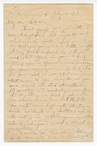 Kirje Oscar W. Pricelle eversti Charles Youngilta, 14. heinäkuuta 1918. tekijältä Charles Young
