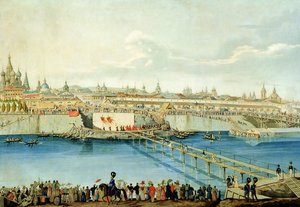 Moskvoretskin sillan laskeminen Moskovassa, 1830