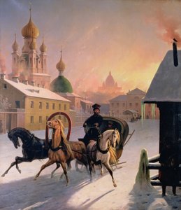 Troikka kadulla Pietarissa, 1850-luku