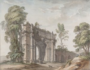 Suunnitelma riemukaari puutarhaan Chateau d