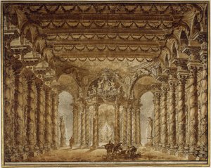 Lavastus Jean-Baptiste Lullyn oopperaan Armide, 1760.