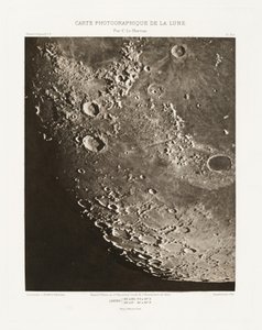 Carte photographique de la lune, planche X.A (Kuun valokuvakartta, levy X.A),7. lokakuuta 7. lokakuuta tekijältä Charles le Morvan