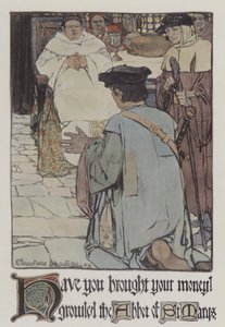 Kuvitus Robin Hoodille (väri litho) tekijältä Charlotte Harding