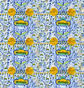 Ashmolean Museum Pattern Design, 2020 (sivellin ja kynät) tekijältä Charlotte Orr