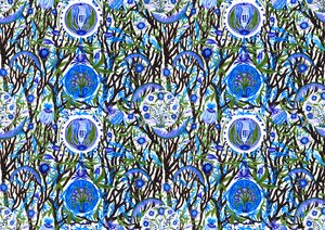 Ashmolean Museum Pattern Design #2, 2020 (sivellin ja kynät) tekijältä Charlotte Orr