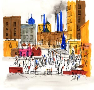 Coming from the Mill, 2014 (akryyli ja muste)
