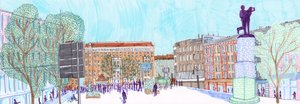 Hermannplatz, 2017 (siveltimen kynät) tekijältä Charlotte Orr