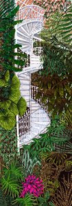 Kew Gardens #2, 2020 (harjaa kyniä paperille) tekijältä Charlotte Orr
