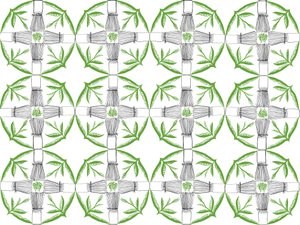 Matcha Repeat Pattern, 2018 (kynä ja muste) tekijältä Charlotte Orr