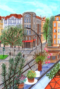 Sonnenallee, Berliini, 2017 (siveltimen kynät) tekijältä Charlotte Orr