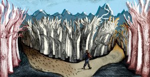 The Road Less Travelled, 2013 (kuivapisteetsaus ja digitaalinen) tekijältä Charlotte Orr
