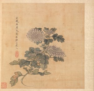 Maalauksia muinaisten mestareiden mukaan: Chrysanthemum tekijältä Chen Hongshou