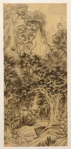 Viiden kaihien vuori, 1650. tekijältä Chen Hongshou