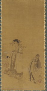 Buddhaa kunnioittava lohikäärmekuningas, Ming-dynastia 1600-luvun alkupuolella.