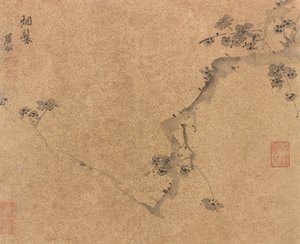 Luumun oksa, Ming-dynastia, noin 1580-1639. tekijältä Chen Jiru
