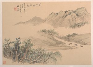 Paisatge, datat 1827. finlandès tekijältä Cheng Tinglu