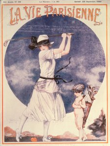 La Vie Parisienne -lehden kansi, Nainen golfaa tekijältä Cheri Herouard
