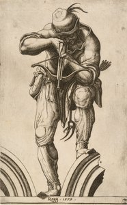 Jousiampuja ampumassa varsijousella, 1579.