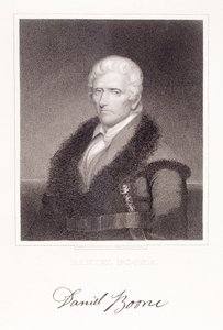 Daniel Boone (1736-1813), kaiverrus James Barton Longacre (1794-1869) tekijältä Chester Harding