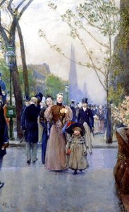 5th Avenue, sunnuntai tekijältä Childe Frederick Hassam
