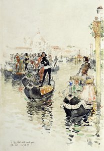 Venetsialainen regatta tekijältä Childe Frederick Hassam