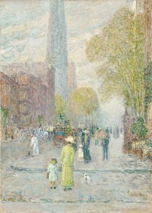 Katedraalin tornit, kevätaamu tekijältä Childe Frederick Hassam