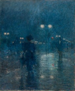 Fifth Avenue Nocturne, n. 1895 (öljy kankaalle)