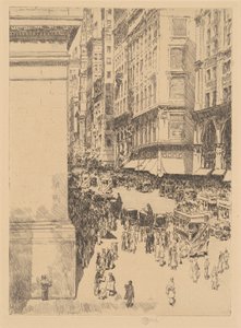 Fifth Avenue, keskipäivä tekijältä Childe Frederick Hassam