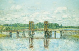 Toll Bridge, New Hampshire, lähellä Exeteriä tekijältä Childe Frederick Hassam