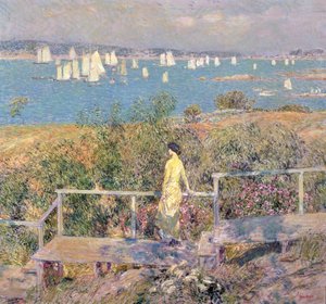 Yachts, Gloucester tekijältä Childe Frederick Hassam