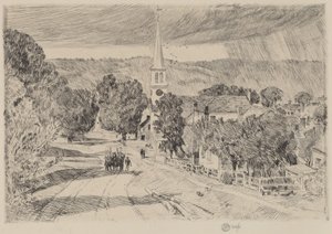Vermontin kylä tekijältä Childe Hassam