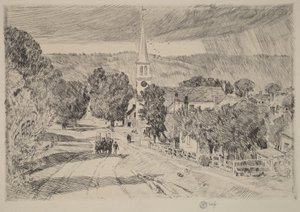 Vermontilainen kylä tekijältä Childe Hassam