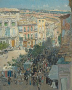 Näkymä eteläranskalaiseen kaupunkiin tekijältä Childe Hassam