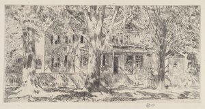 Talo Main Streetillä, Easthamptonissa tekijältä Childe Hassam