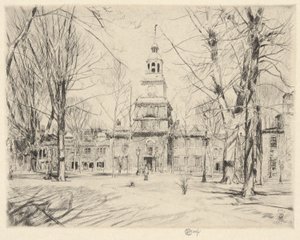 Independence Hall, Philadelphia, 1926 tekijältä Childe Hassam
