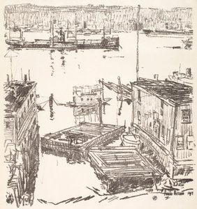 North River tekijältä Childe Hassam