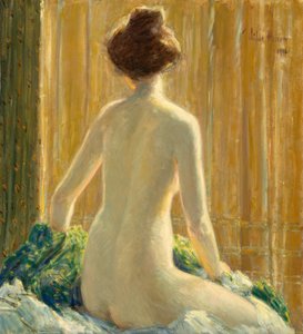 Alasti istuva tekijältä Childe Hassam