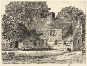 Vanha Dominy House, Easthampton tekijältä Childe Hassam
