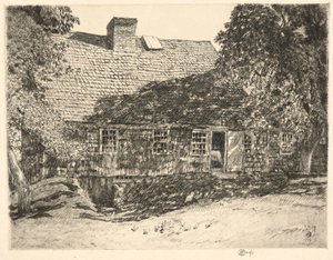 Old Mulford House, Easthampton, 1926 tekijältä Childe Hassam