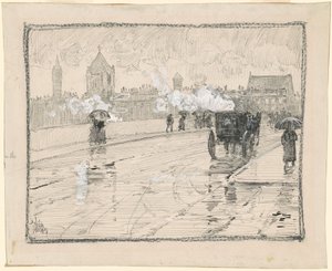 Rainy Day, Boston tekijältä Childe Hassam