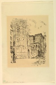 St. Thomasin New Yorkissa tekijältä Childe Hassam