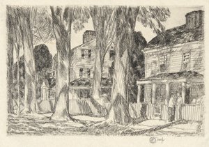 Sunlight Village Street, 1925 tekijältä Childe Hassam