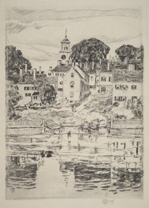Kirkontorni, Portsmouth tekijältä Childe Hassam