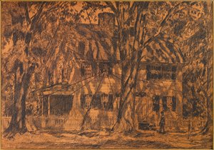 Lion Gardinerin talo, Easthampton, Long Island tekijältä Childe Hassam