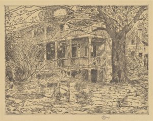 Vanha talo, Cos Cob tekijältä Childe Hassam