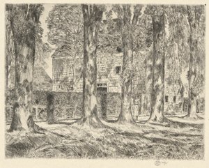 Village Elms, 1923 tekijältä Childe Hassam