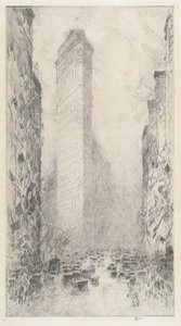Washingtonin syntymäpäivä – Fifth Avenue ja 23rd Street tekijältä Childe Hassam
